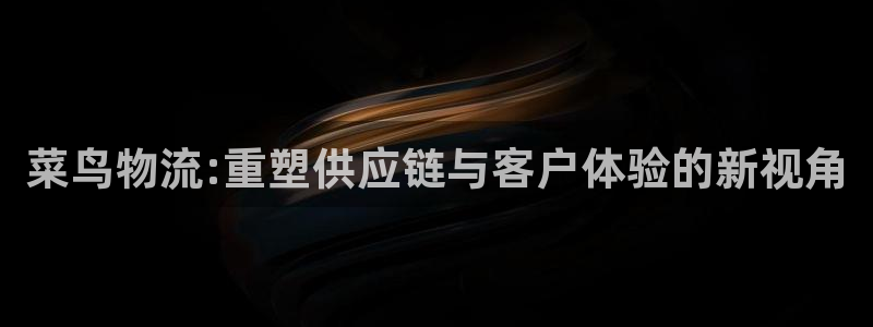 ,优游国际连接：菜鸟物流:重塑供应链
